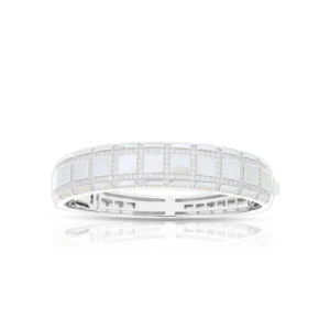 Zaria White Bangle